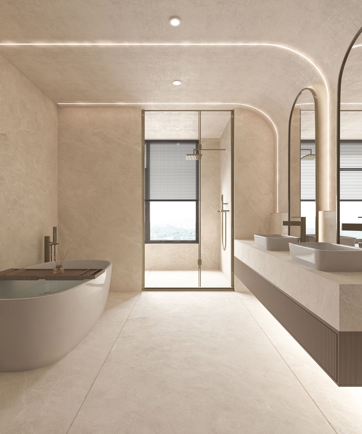 120x280 SWAN LATTE PARLAK 6 MM REKTİFİYE - 5
