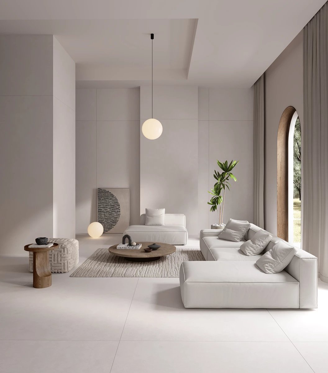 Intonaco Mat Beyaz Porselen Plaka 162X323 - 2